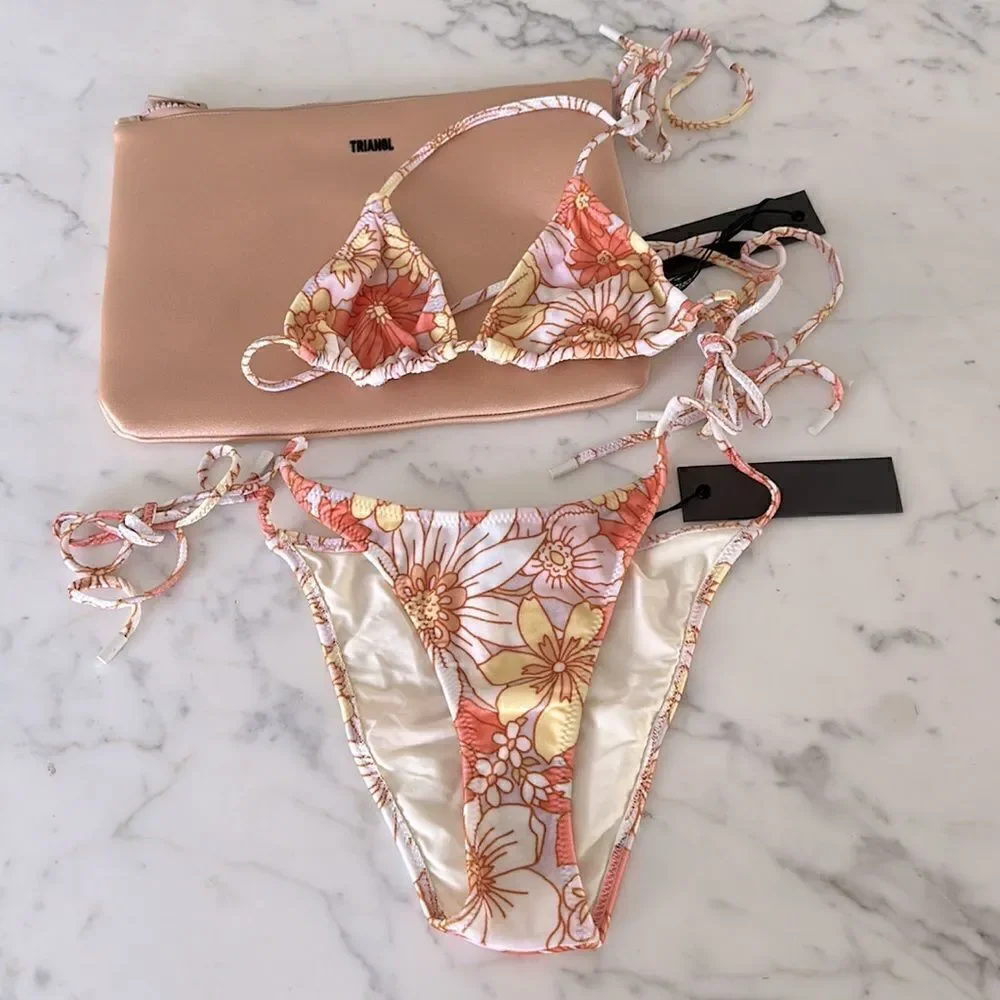 TRIANGL VINCA - LILA BIKINI + BAG NWT